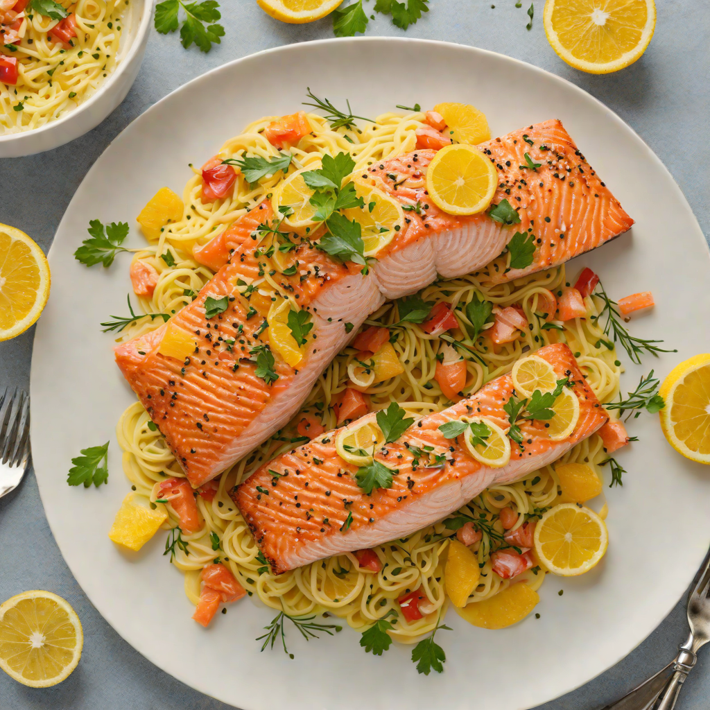 Pan-Seared Salmon with Citrus and Garlic Butter Sauce