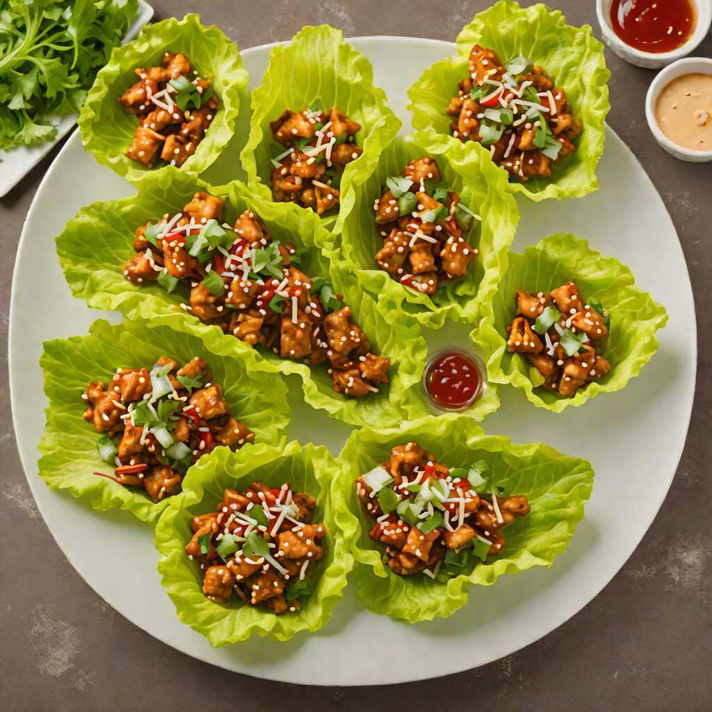 North-South Fusion Spicy Korean Chicken Lettuce Wraps