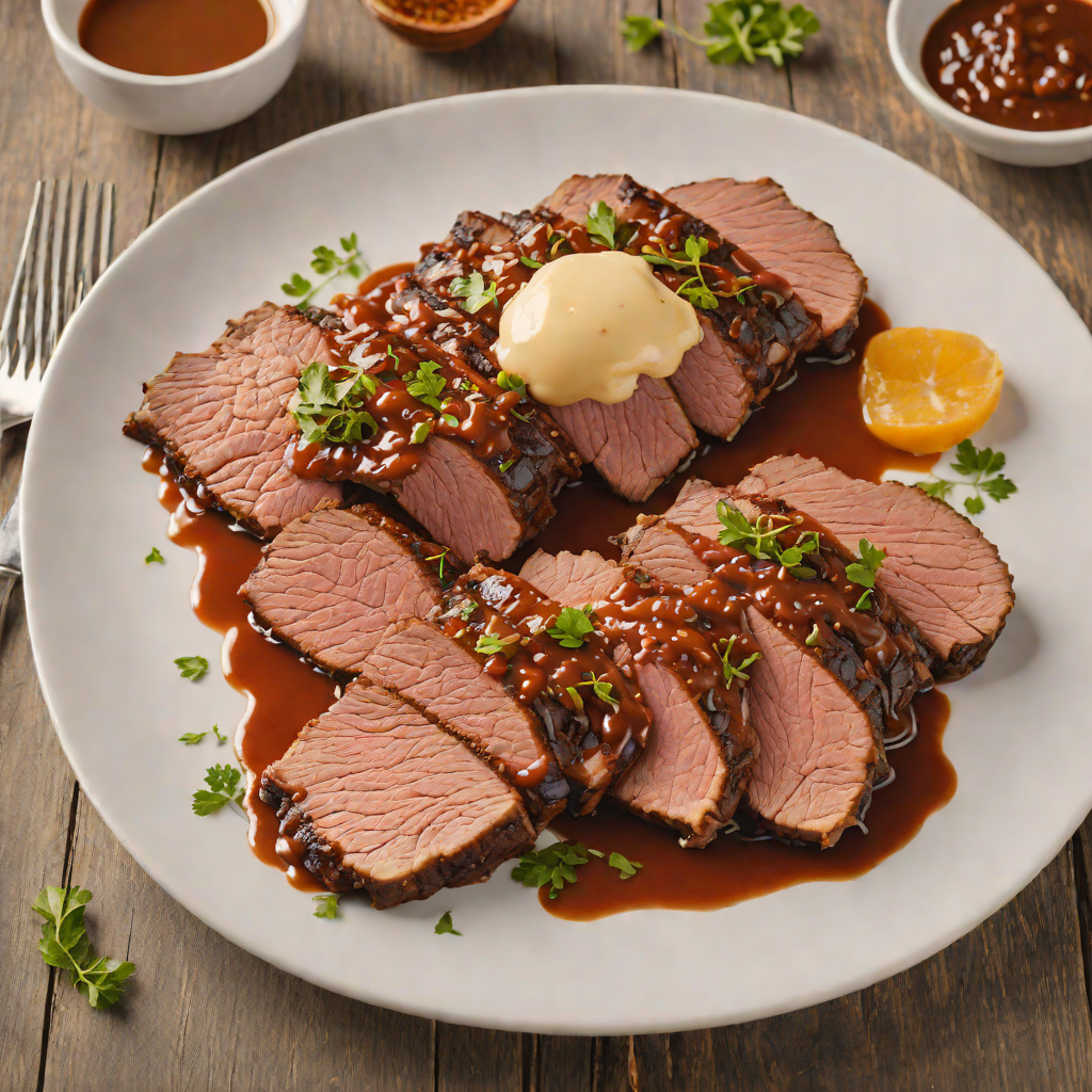 Hickory-Smoked Beef Brisket with Carolina Mop Sauce