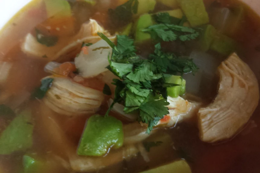 Sunshine Green Soup with Avocado & Lime