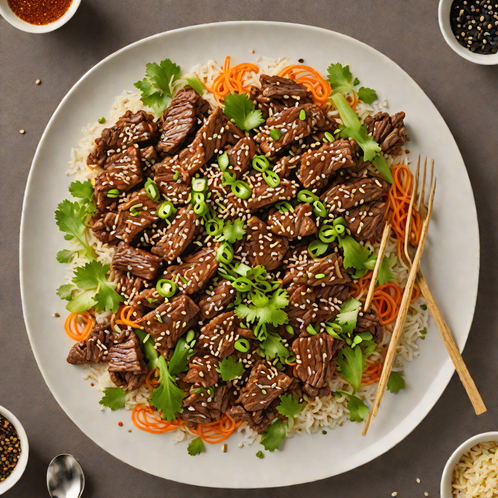 Spiced Korean-Style Beef Bulgogi with Sesame and Scallions