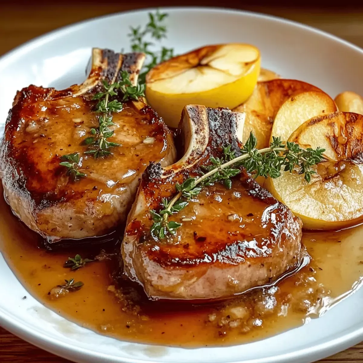 Pan-Seared Pork Chops with Snorlax-Inspired Maple Glaze