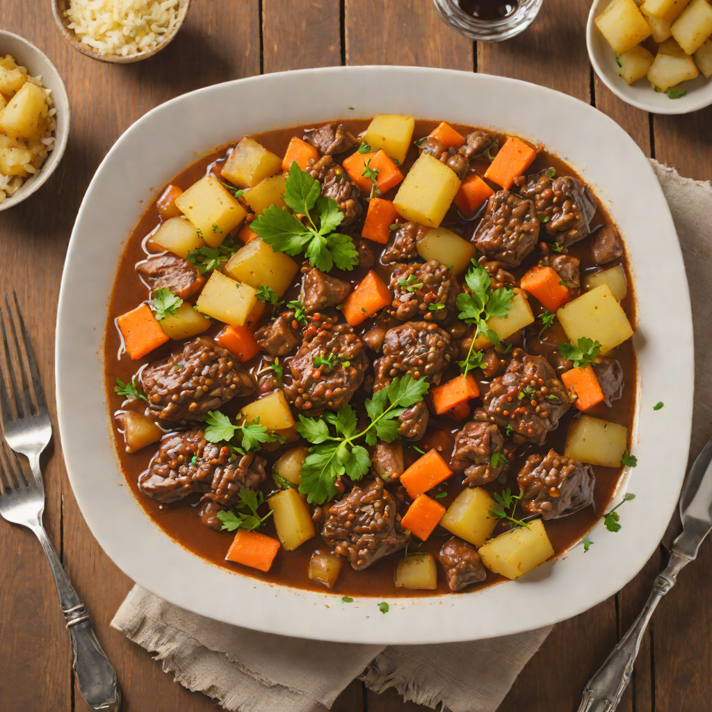 Slow-Cooked Kenyan Beef Stew with Potatoes and Carrots