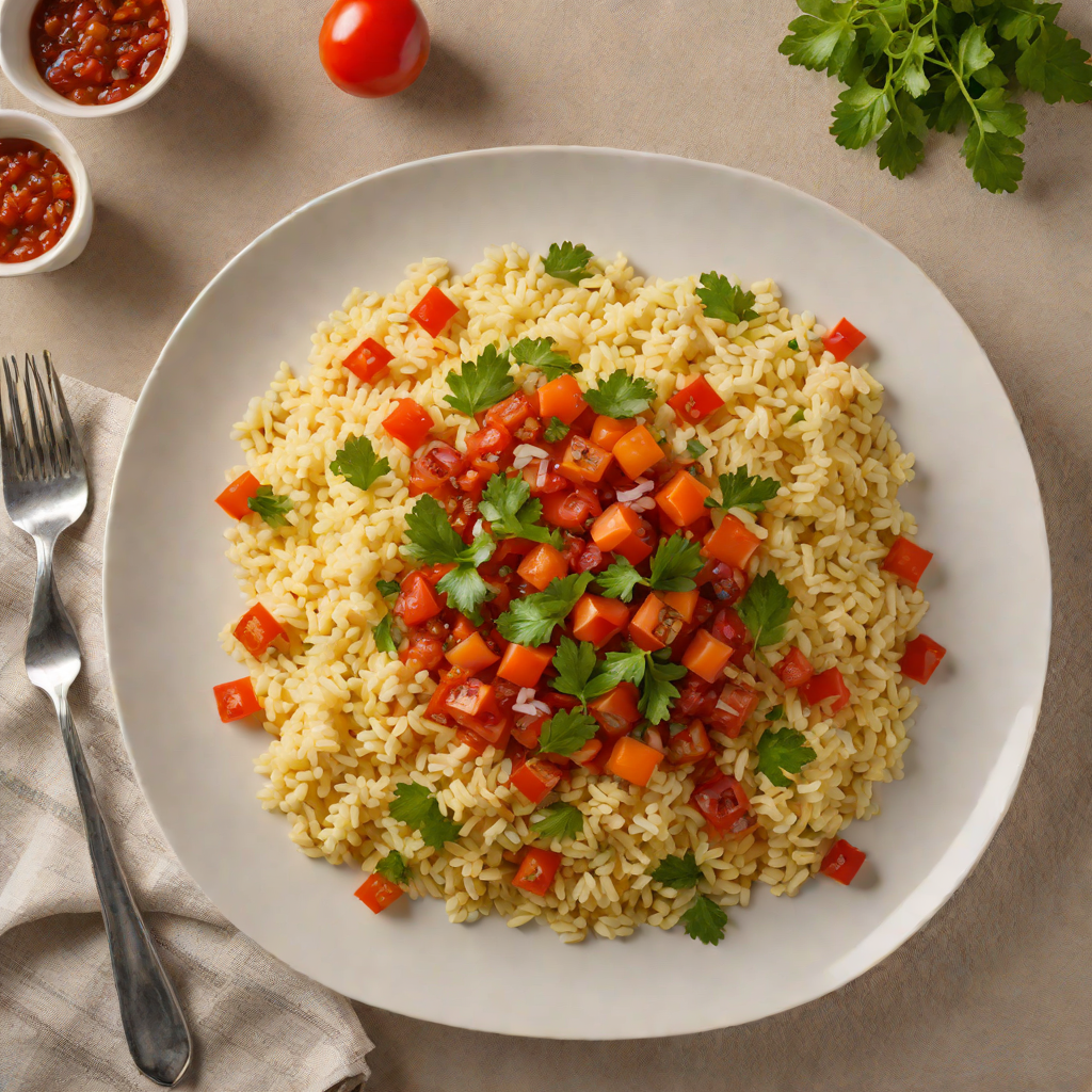 Maize Flour Ugali with Tomato and Onion Relish