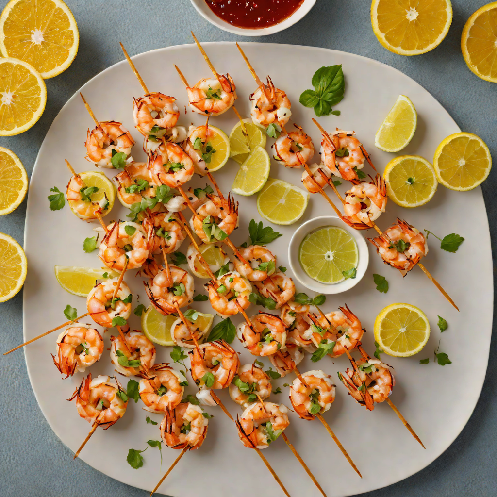 Grilled Surfing Pikachu Shrimp Skewers with Citrus Glaze