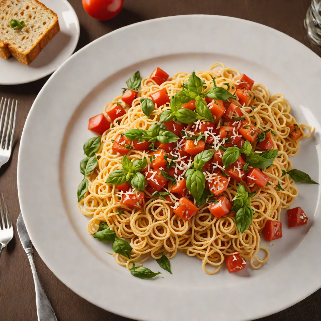 Vodka-Infused Tomato Basil Pasta with Garlic Toast