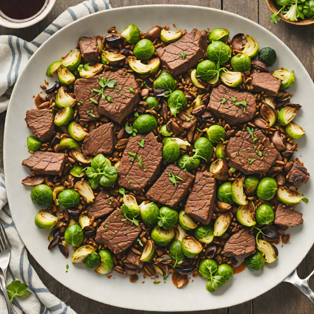 One-Pan Balsamic Beef and Brussels Sprouts Skillet
