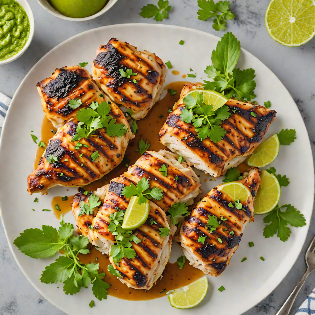 Mesquite-Grilled Chicken with Spiced Cilantro-Lime Sauce