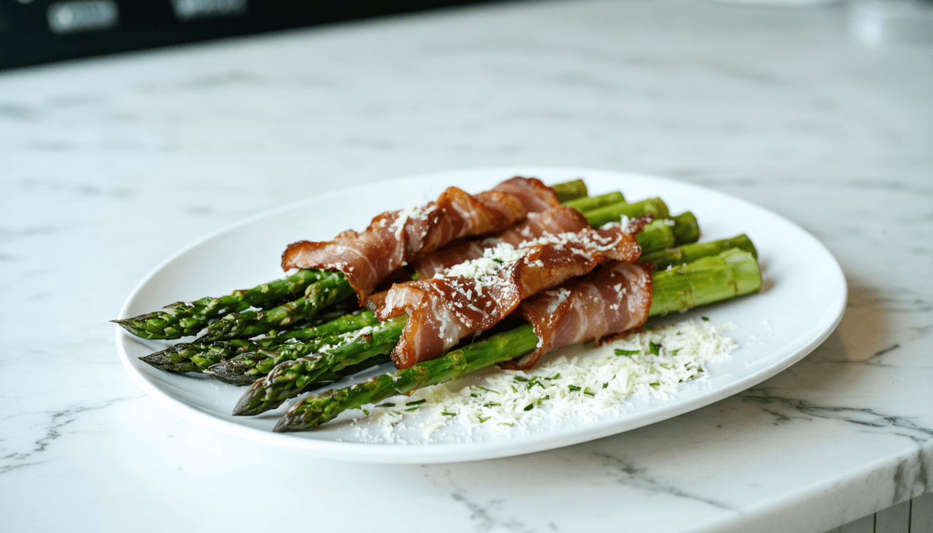 Bacon-Wrapped Asparagus with Parmesan