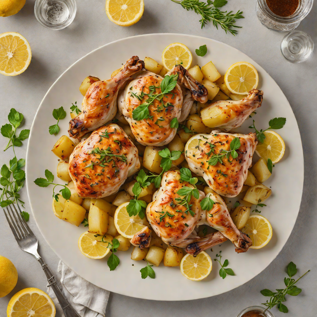 Slow-Cooked Lemon-Oregano Chicken with Potatoes