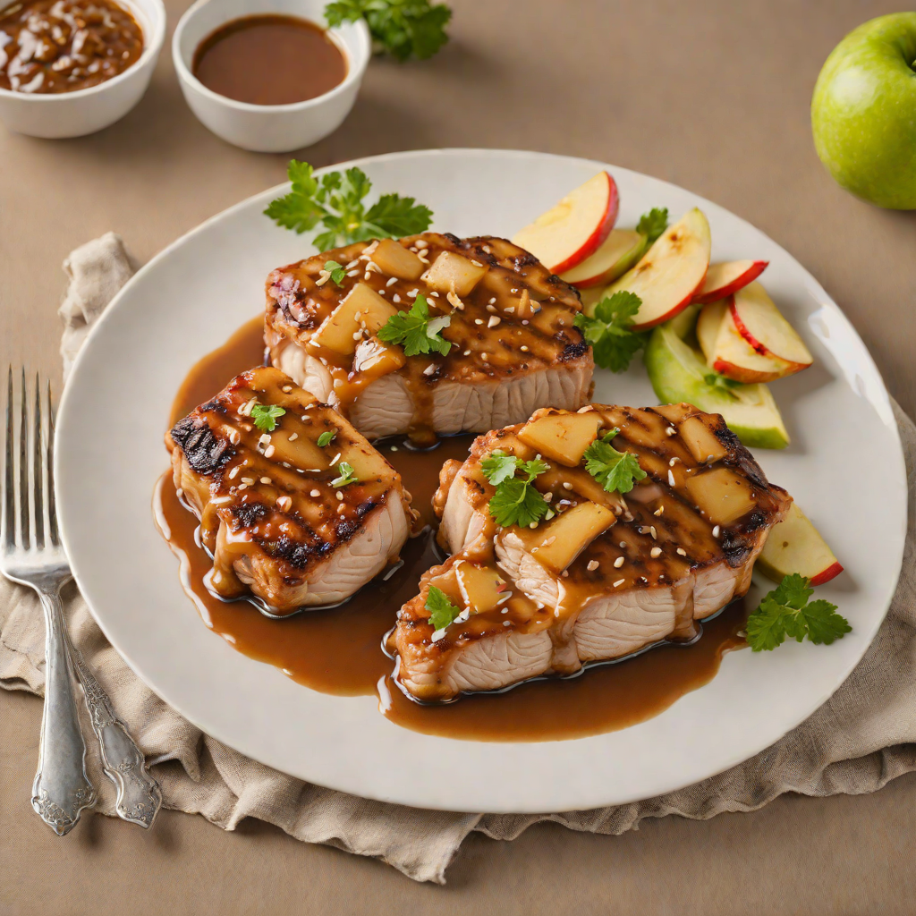 Pan-Seared Snorlax-Inspired Pork Chops with Apple-Cinnamon Glaze