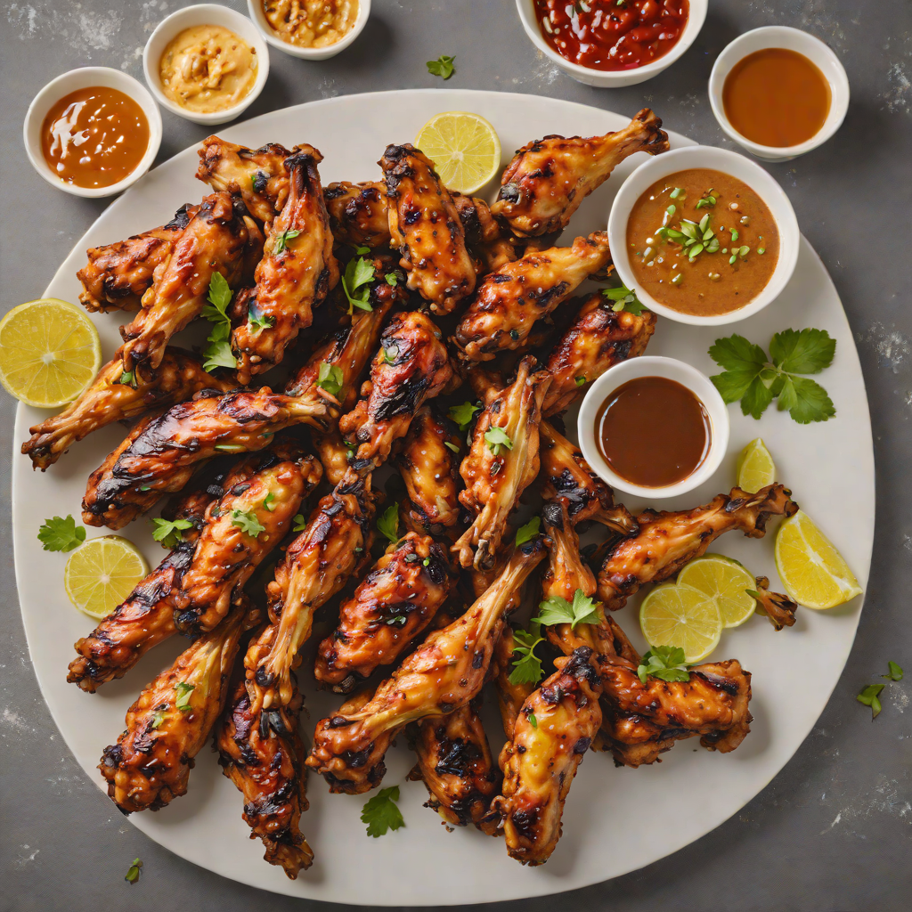 Grilled Cajun-Spiced Chicken Wings with Tangy Dipping Sauce