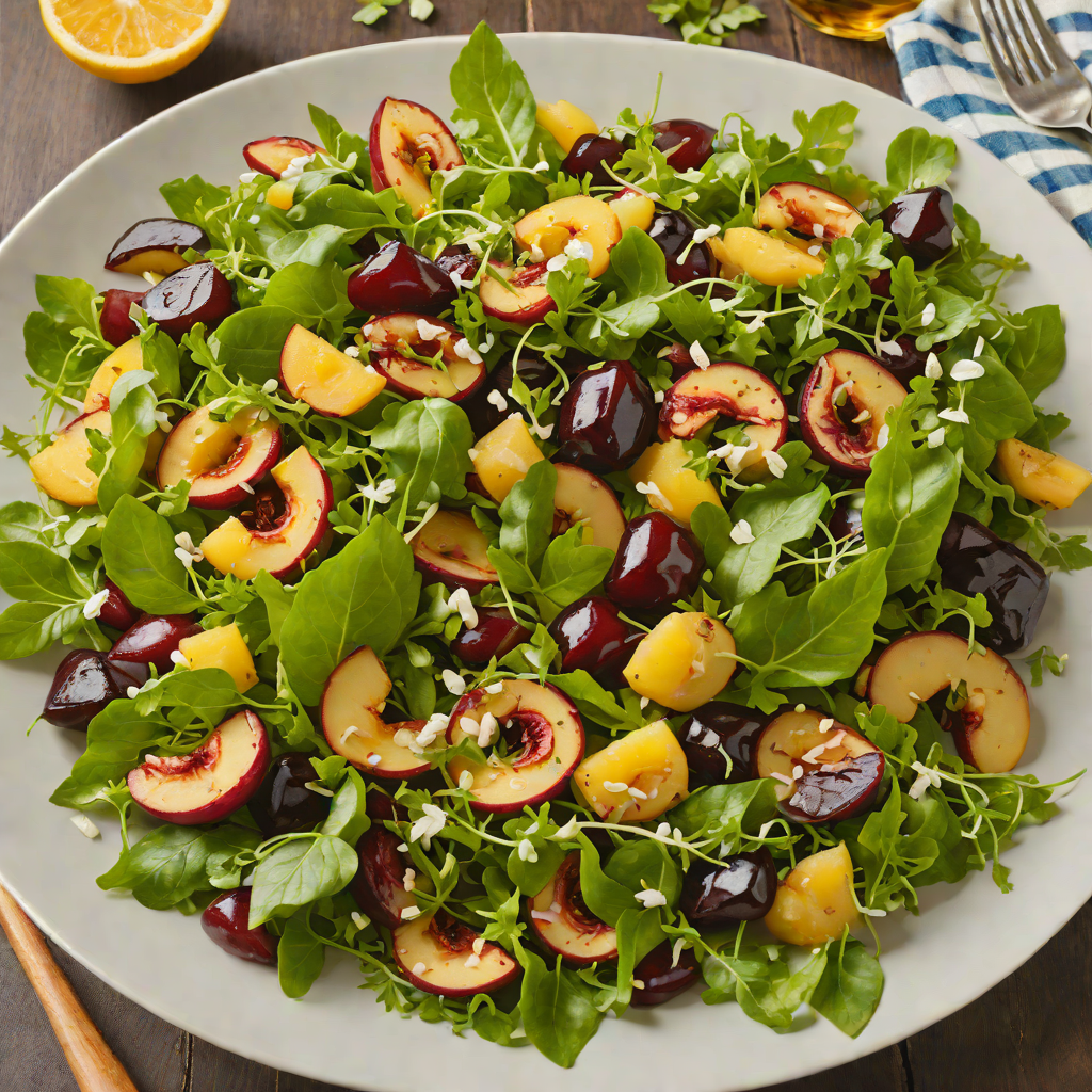 Toasted Macadamia and Davidson’s Plum Salad with Citrus Dressing