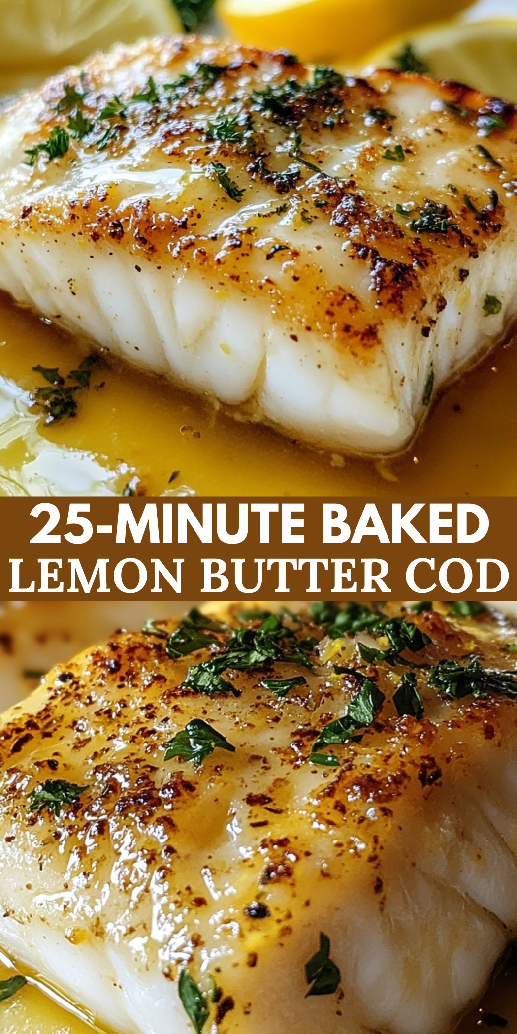 Baked Parmesan-Crusted Cod with Garlic Lemon Butter