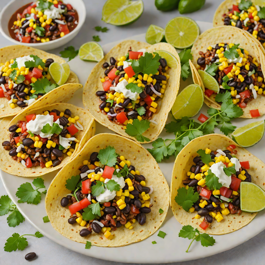 Spiced Mexican-Style Black Bean and Corn Street Tacos