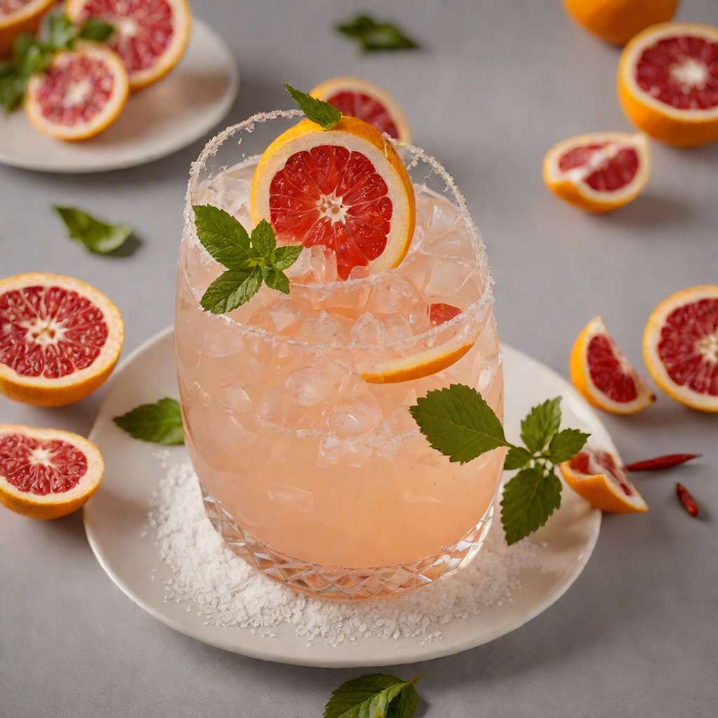 Mezcal Grapefruit Paloma with Chili Salt Rim