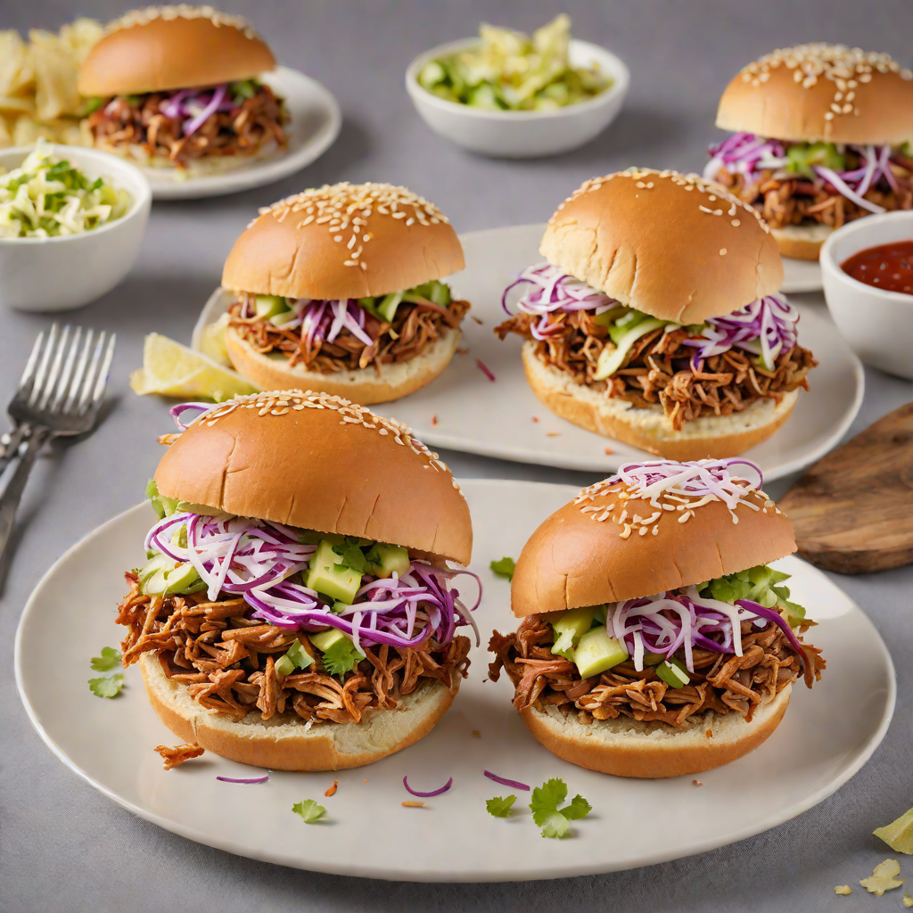 Pixelated BBQ Pulled Pork Sandwiches with Tangy Slaw