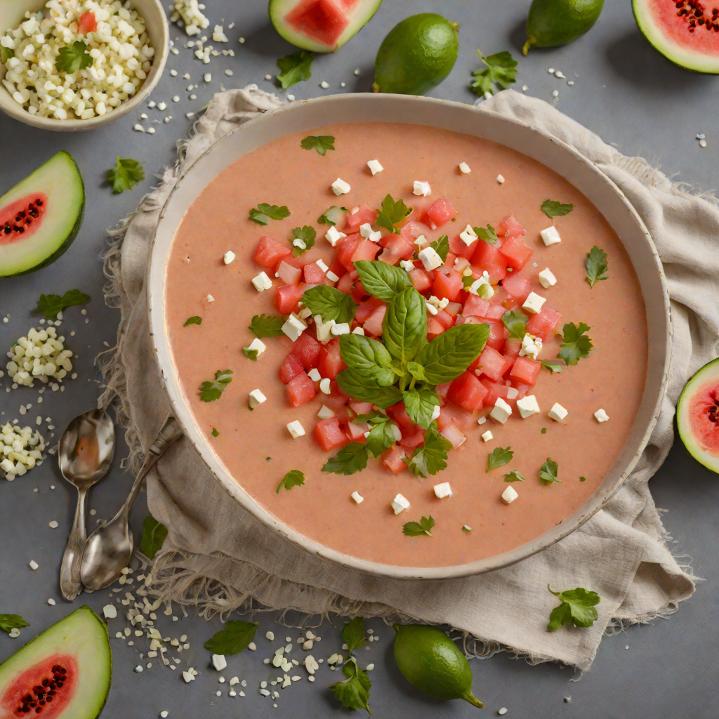 Watermelon and Feta Cheese Gazpacho