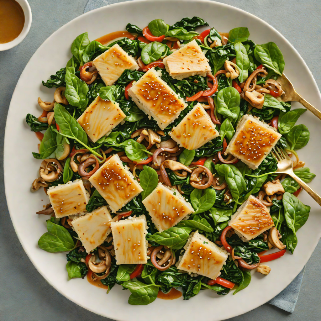 Sautéed Snorlax-Inspired Mushroom and Spinach Stir Fry