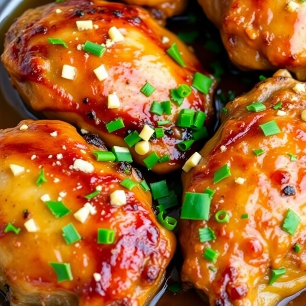 Aperol-Honey Glazed Chicken Thighs with Herbs
