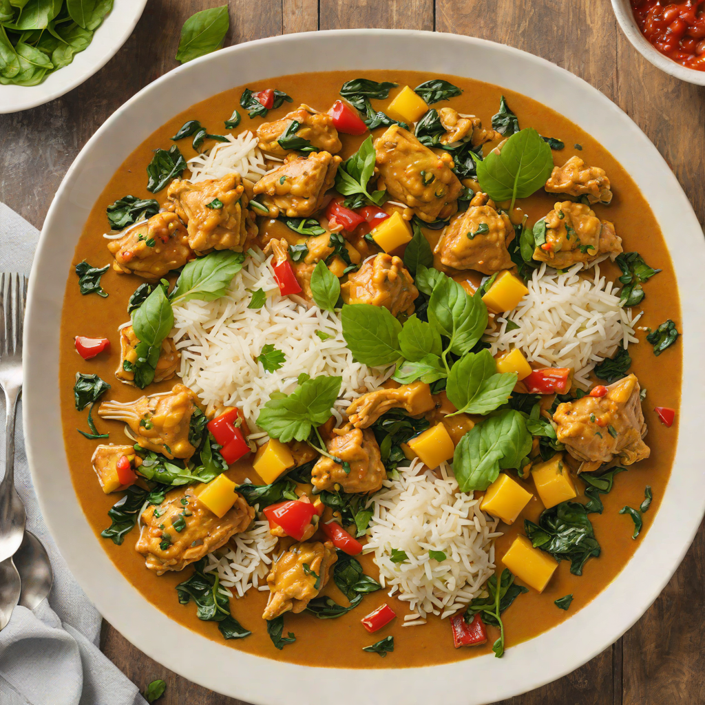 Slow Cooker Mega Aura Chicken Curry with Coconut and Spinach