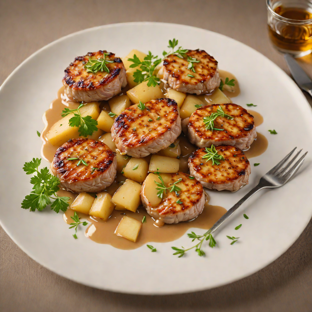 Pan-Fried Pork Medallions with Cider and Apple Sauce