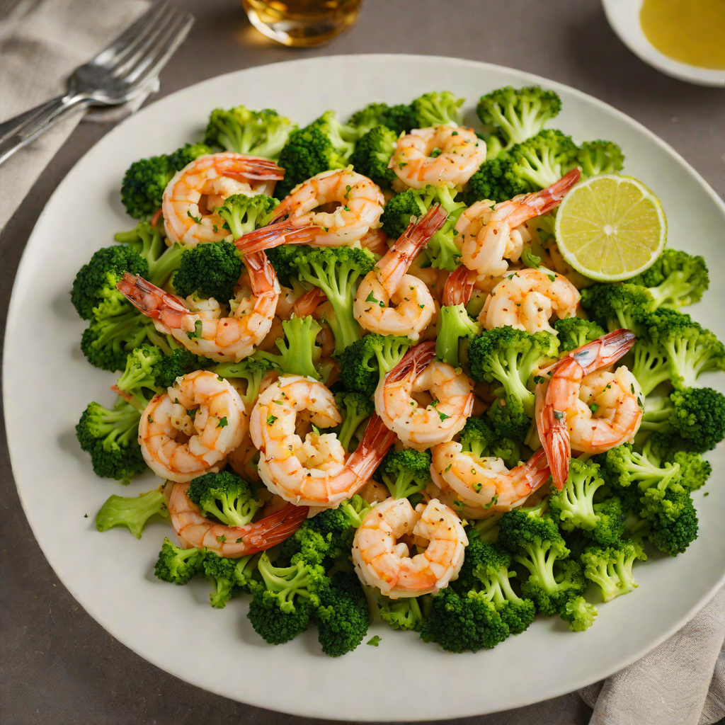 Honey-Lime Garlic Shrimp with Steamed Broccoli