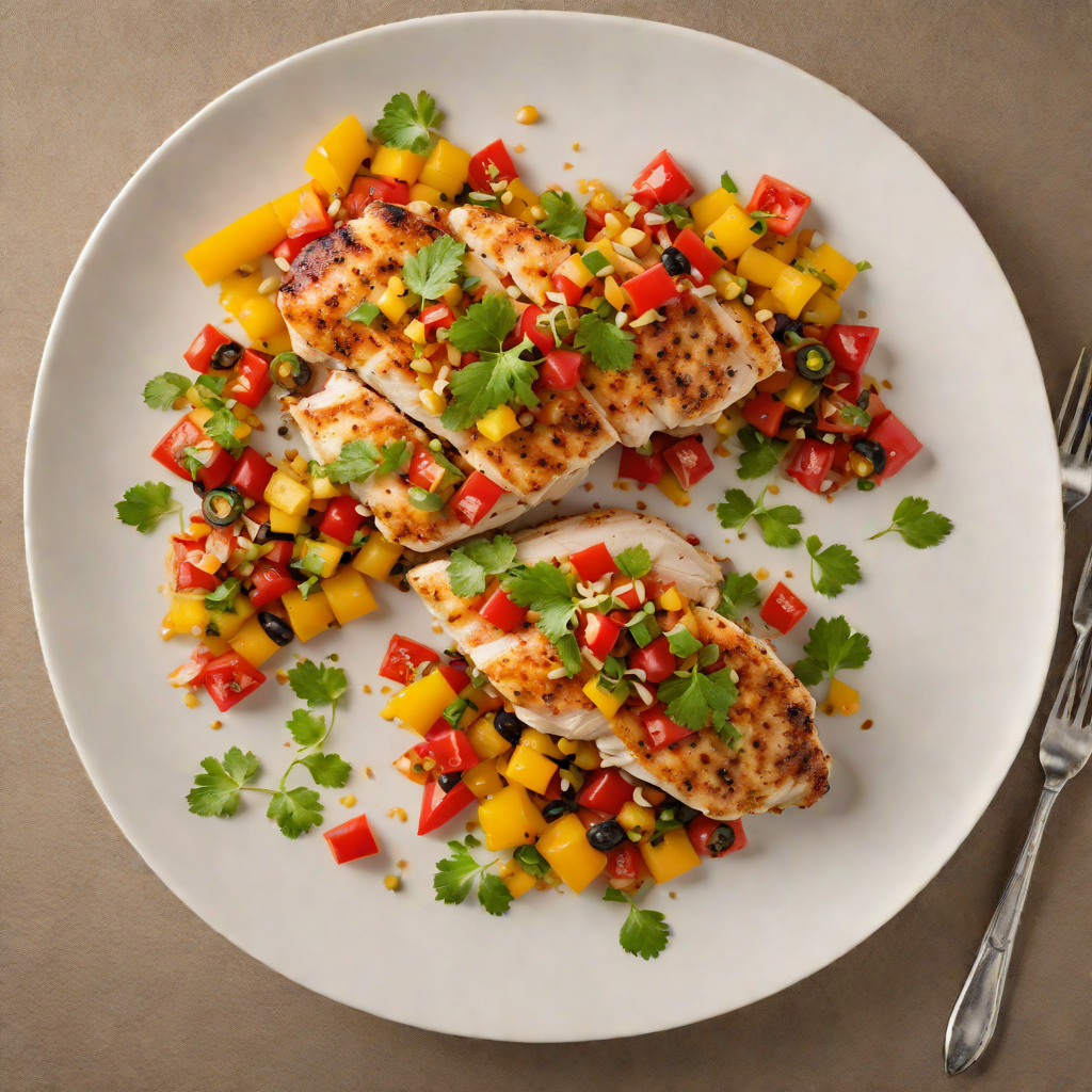 Pan-Seared Chicken with Charred Bell Pepper Salsa
