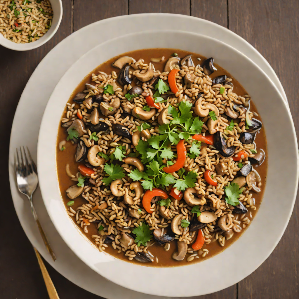 Yungdrung Bon-Inspired Tibetan Barley and Mushroom Stew