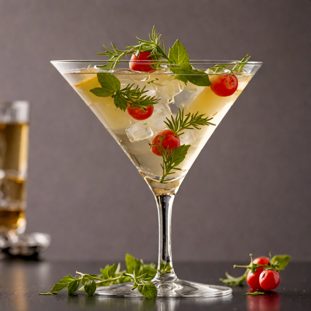 Modern Italian-Inspired Martini with Herb Infusion