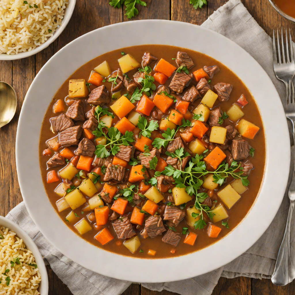 Slow Cooker Midwestern Beef and Root Vegetable Stew