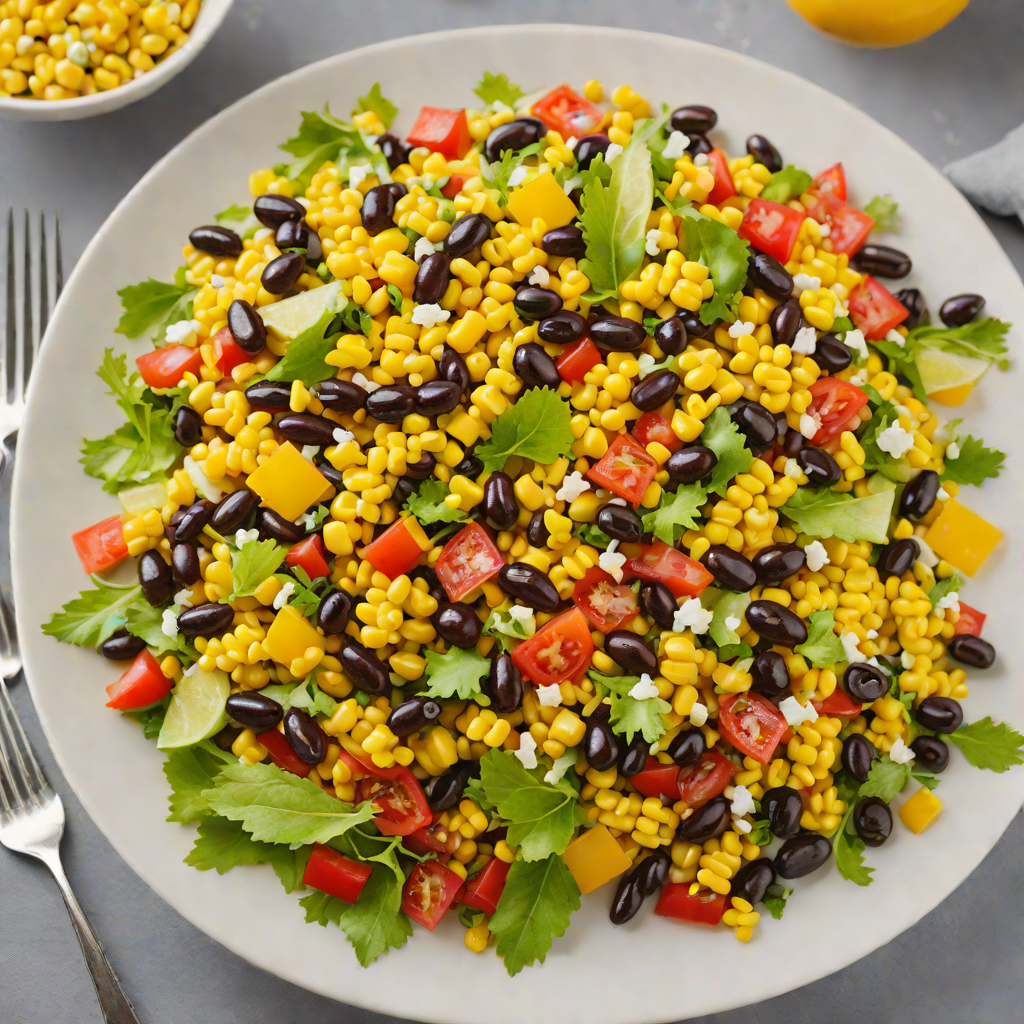 Vegetarian Midwest Corn and Black Bean Salad with Citrus Vinaigrette