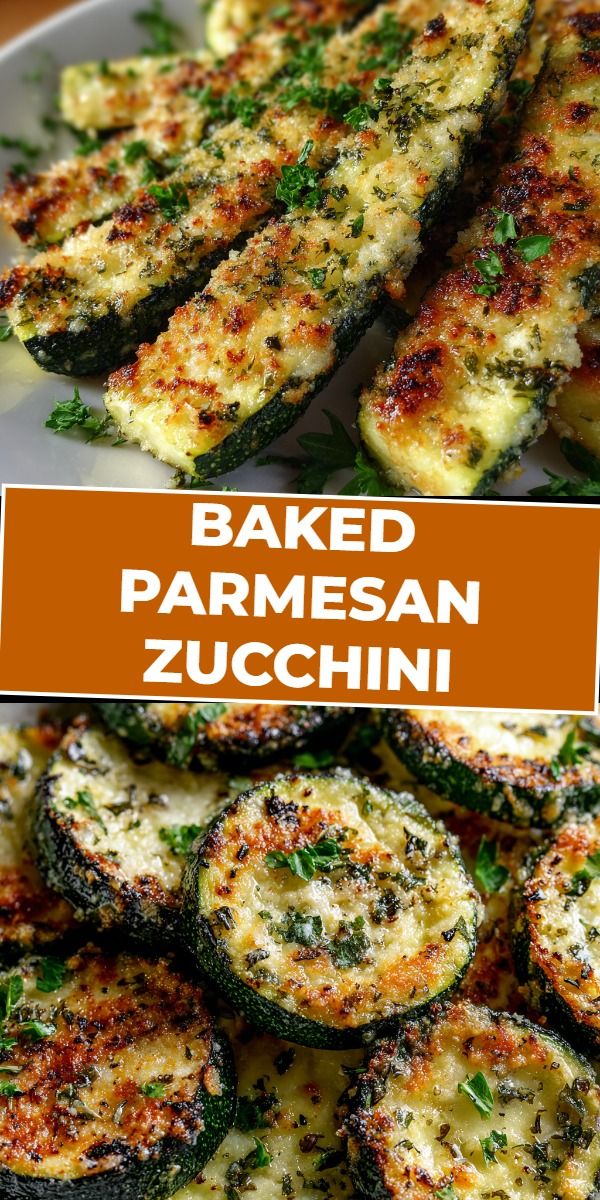Baked Italian-Style Zucchini Parmesan with Basil