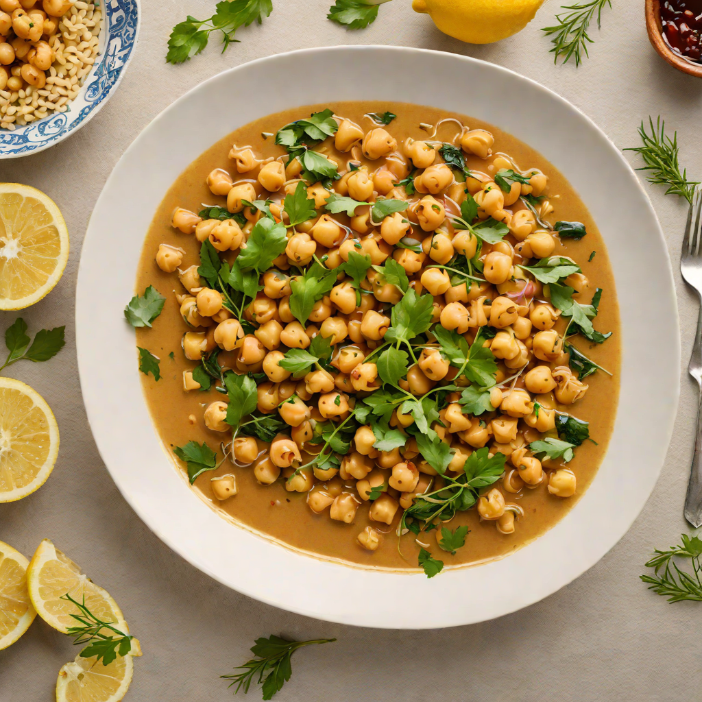 Mountain Herb and Chickpea Stew with Hatta Lemon