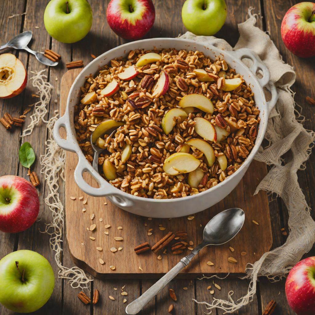 Warm Popular-Spiced Apple Crisp with Oat Topping