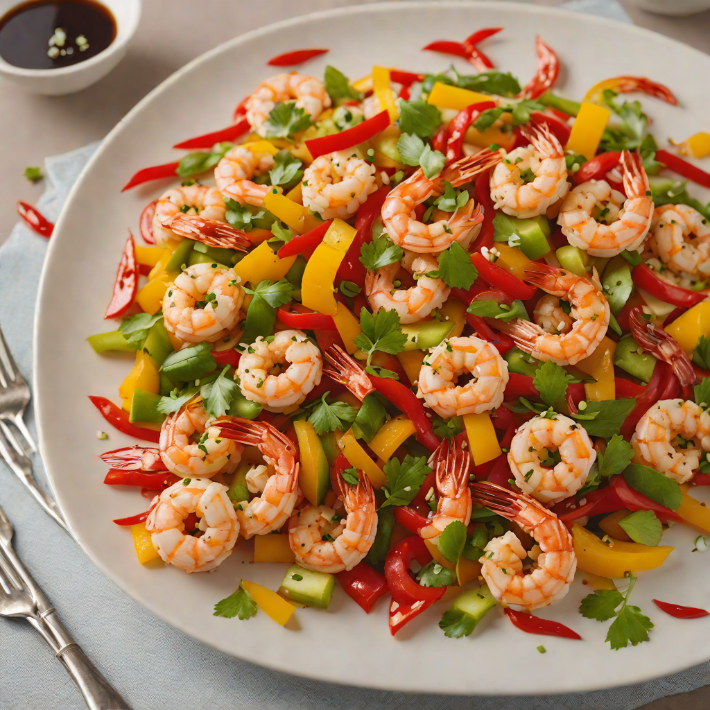 Shrimp Stir-Fry with Bell Peppers and Garlic Soy Sauce