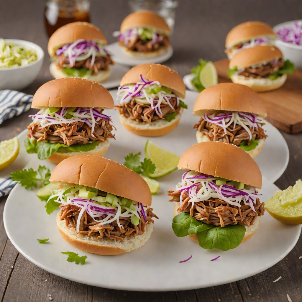 Handheld Pulled Pork Sliders with Tangy Slaw