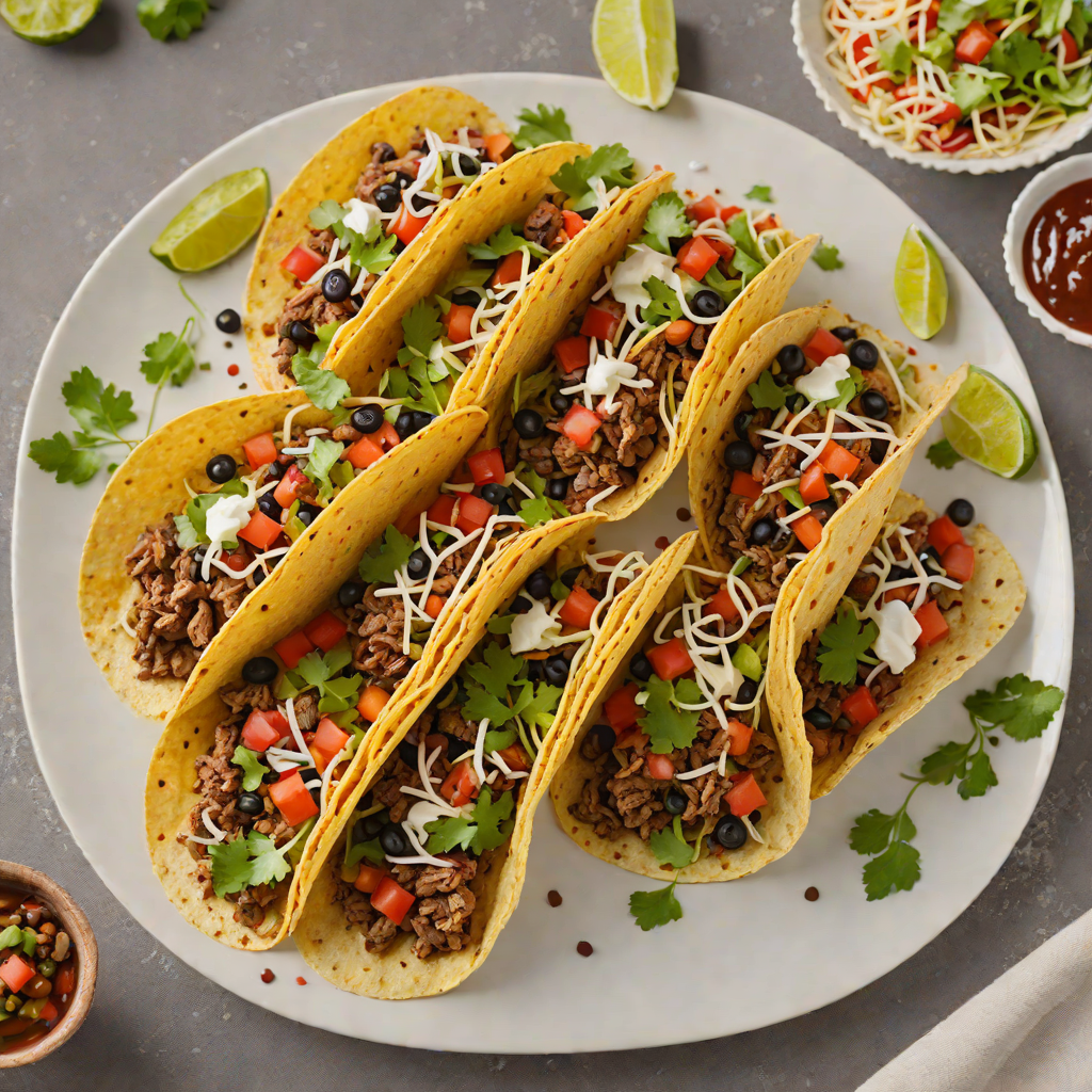 Half-Spiced Beef and Black Bean Tacos