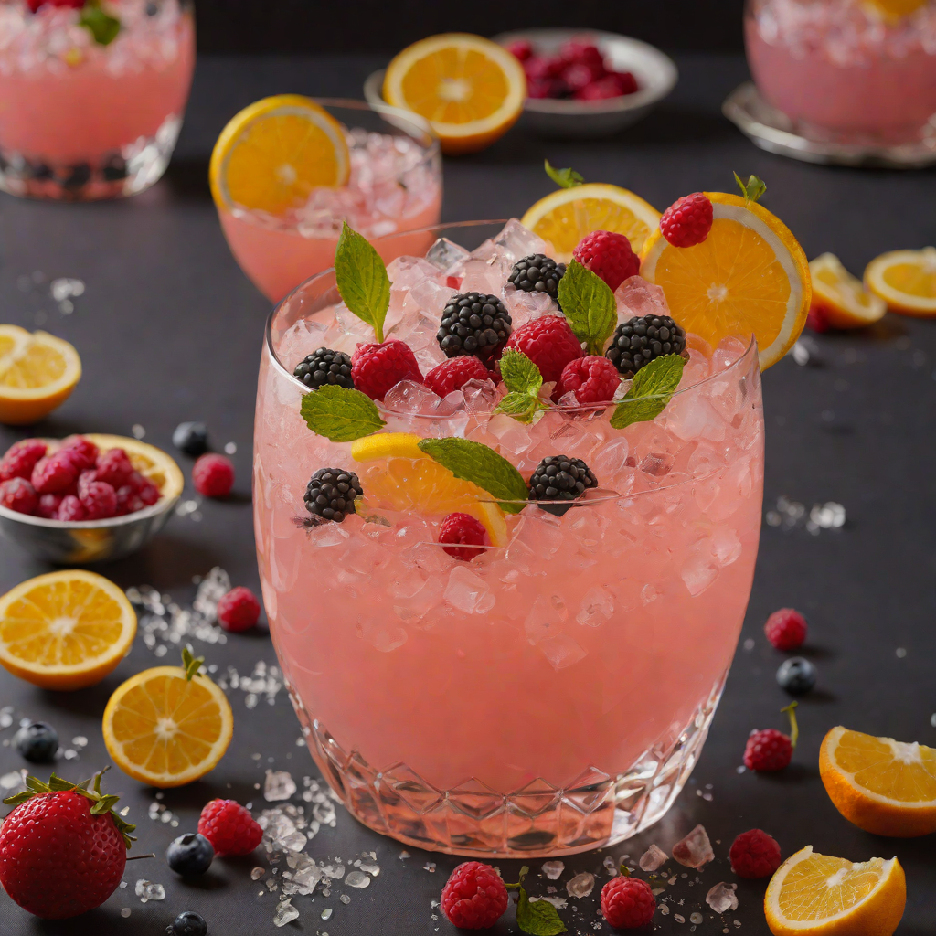 Citrus Berry Sherbet Punch with Sparkling Water