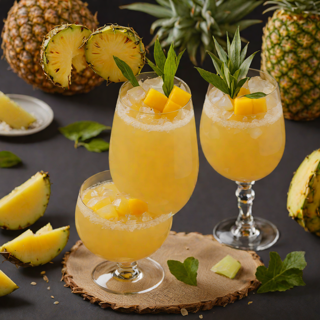 Pineapple and Mango Caribbean Punch with Spiced Rum