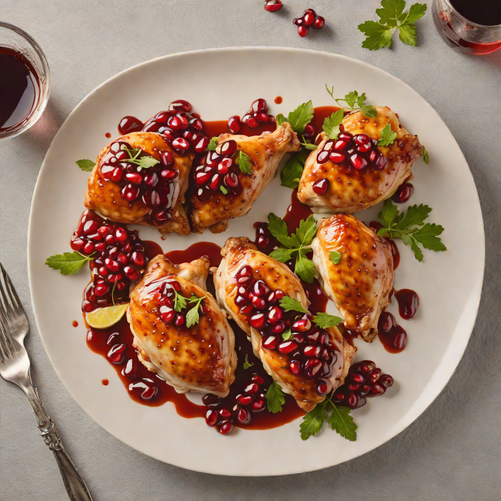 Pan-Seared Chicken with Spiced Pomegranate Glaze