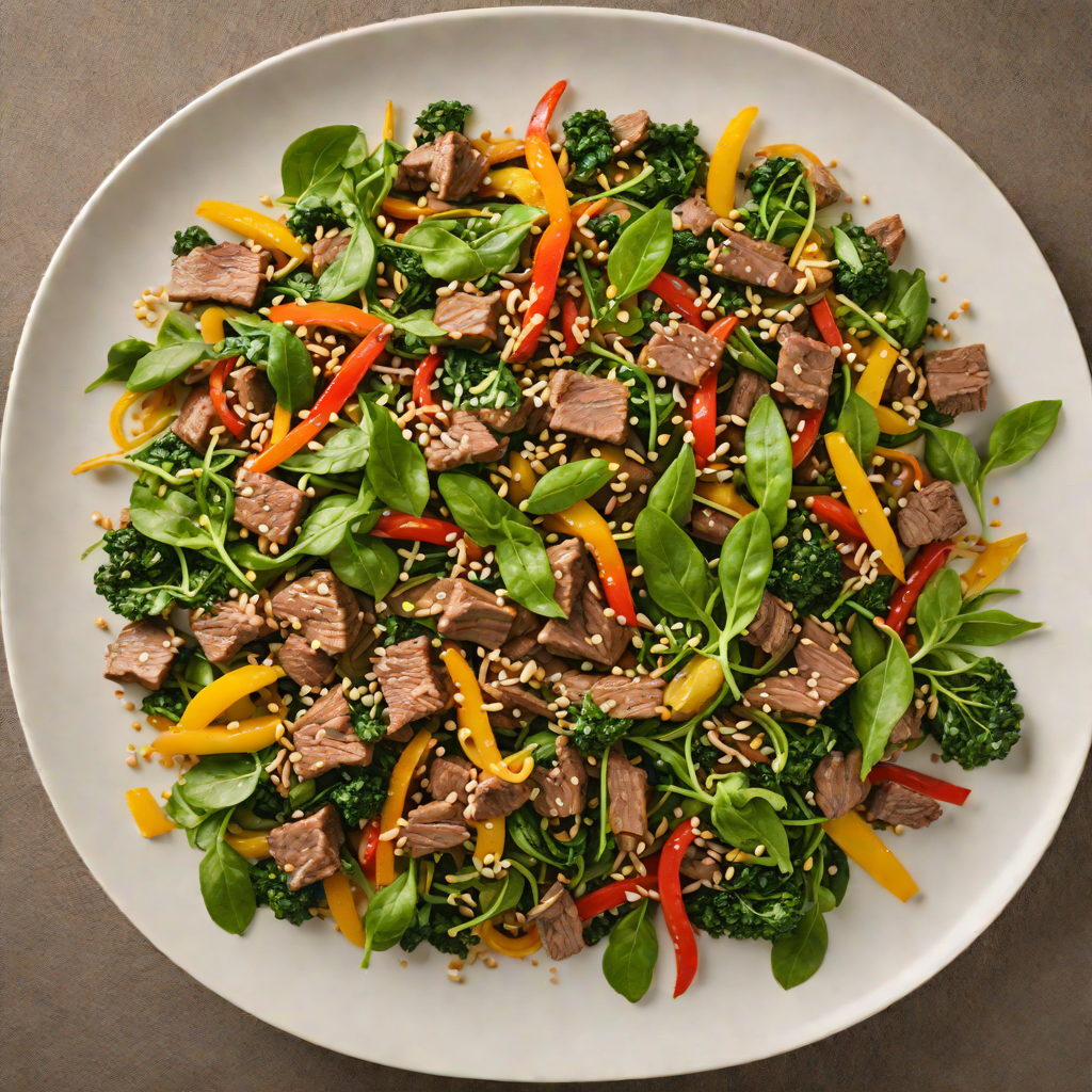 Kangaroo Stir-Fry with Wattleseed and Spinach