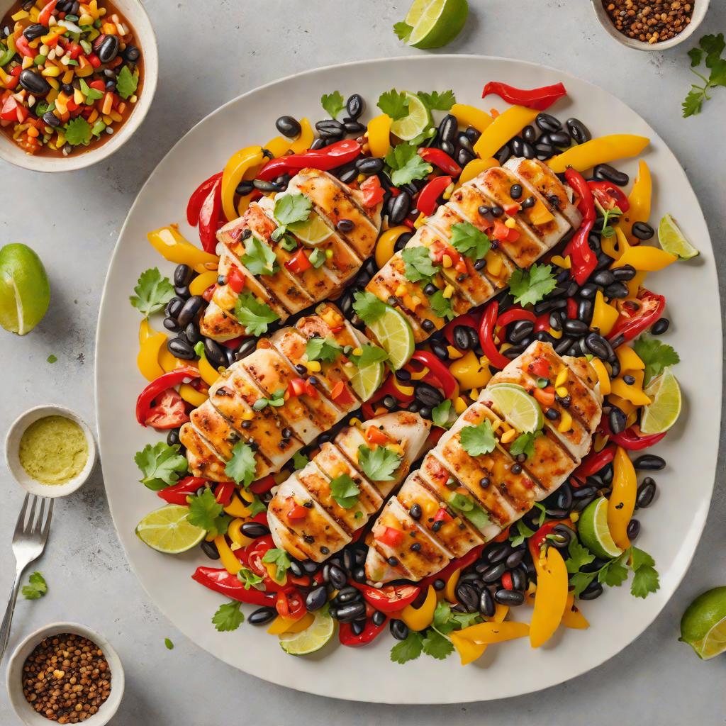 Sheet Pan Tex-Mex Chicken with Roasted Bell Peppers and Black Beans