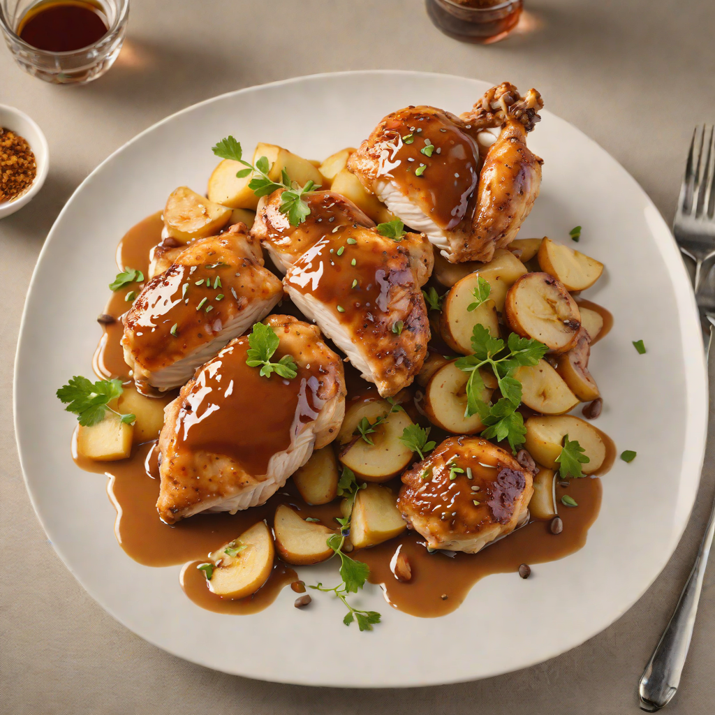 Pan-Seared Chicken with Spiced Apple and Cinnamon Glaze