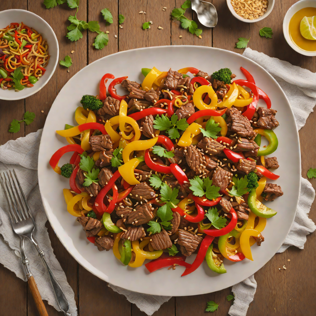 Arcade-Style Spicy Beef and Bell Pepper Stir Fry