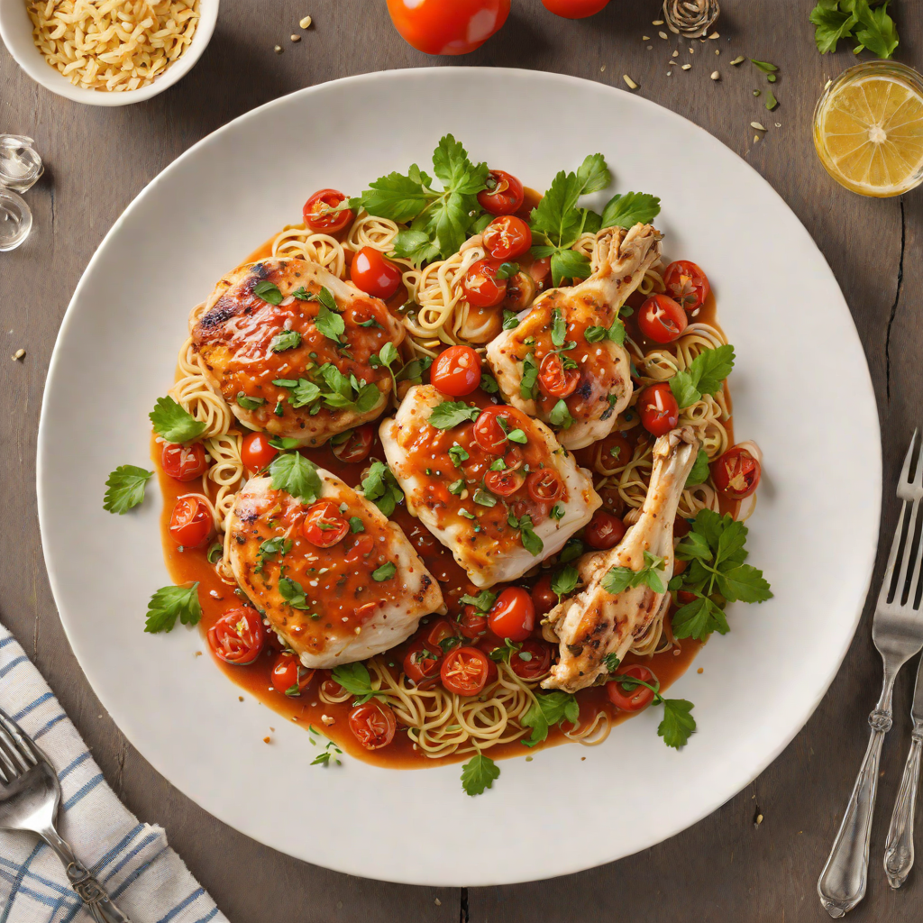 Pan-Seared Chicken with Roasted Garlic Tomato Sauce