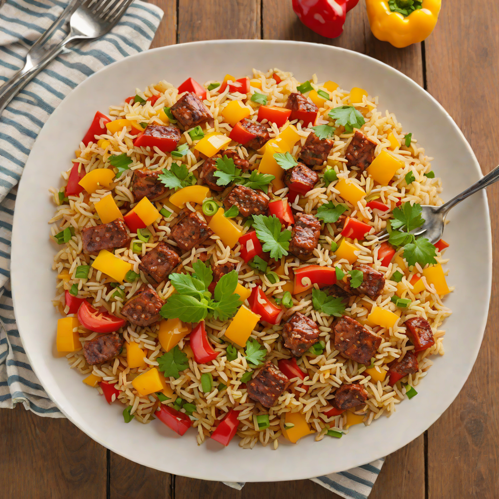 One-Pot Spicy Sausage and Bell Pepper Rice
