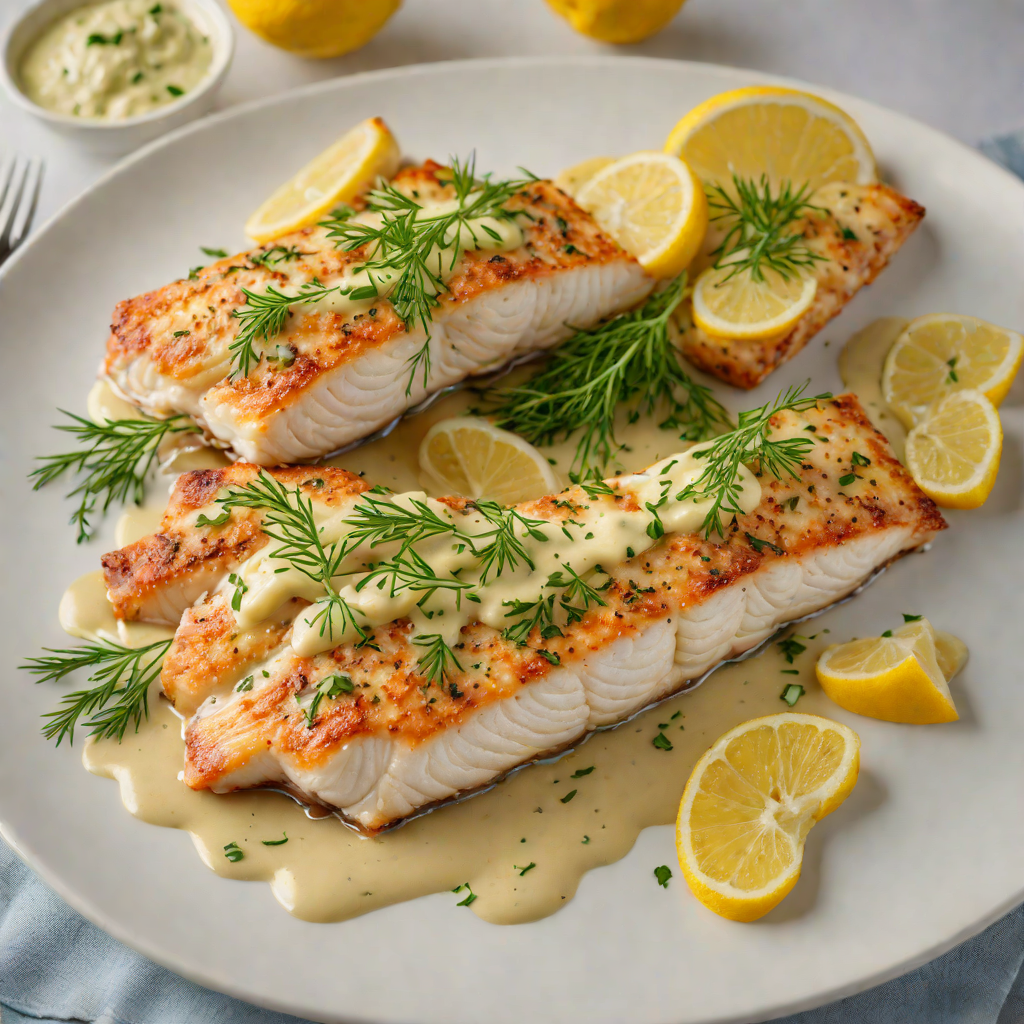Pan-Seared Lake County Walleye with Lemon-Dill Sauce