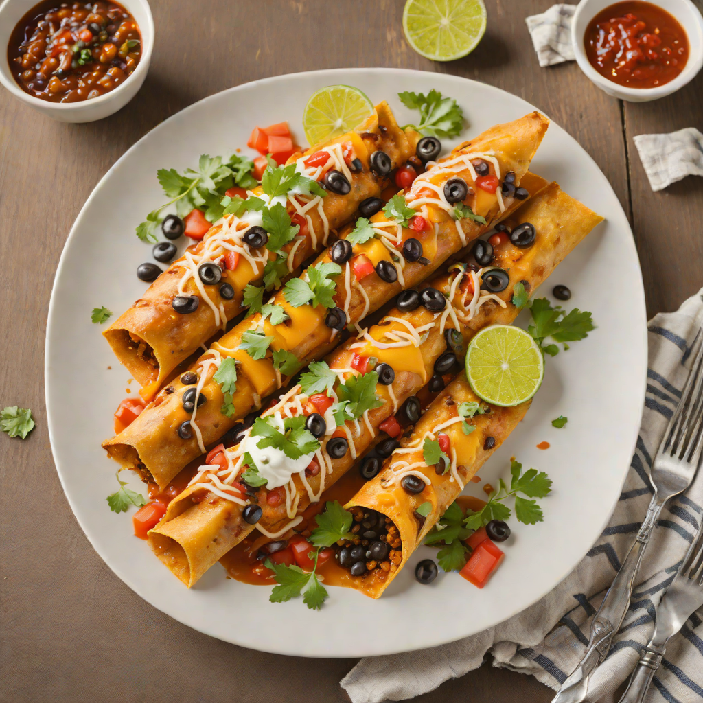 Jazz-Inspired Sweet Potato and Black Bean Enchiladas