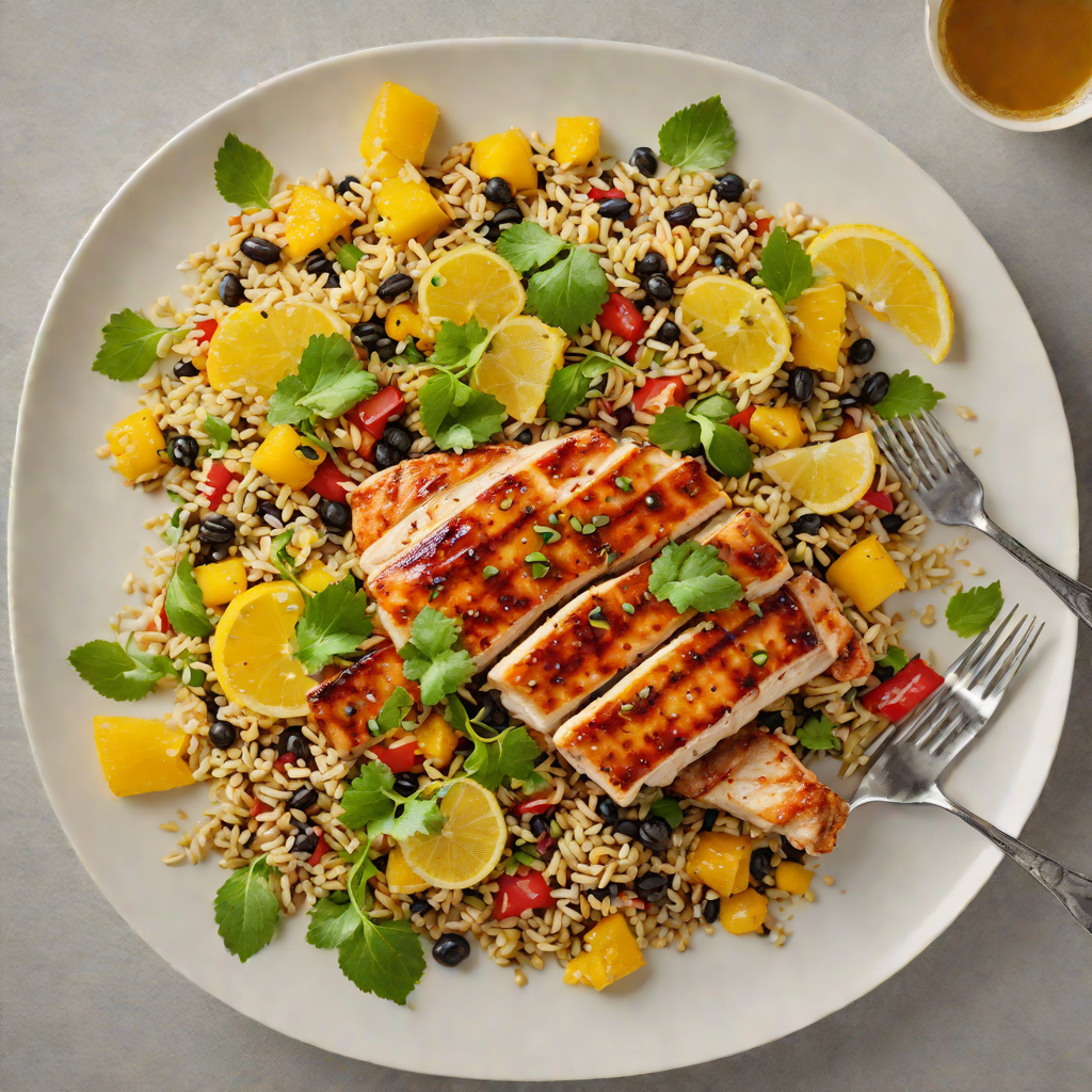 Grilled Citrus-Honey Chicken with Spiced Quinoa Salad